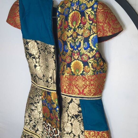 Multicolor Patchwork Dress - Picture 12 of 14